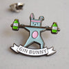 'Gin Bunny' Enamel Pin Badge Enamel Pin Badge Of Life & Lemons 