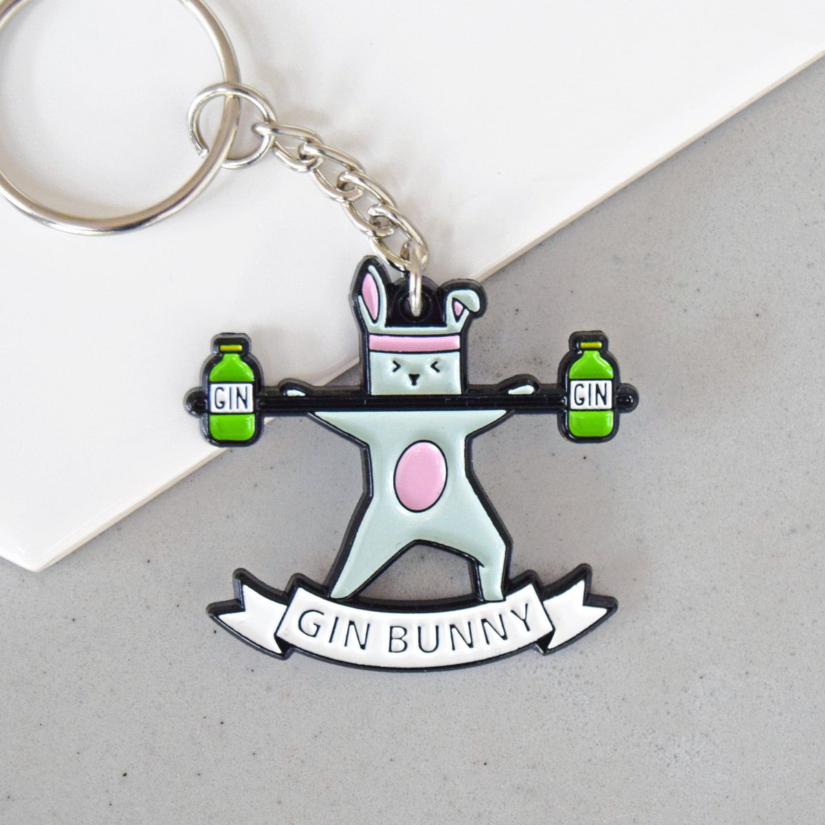 'Gin Bunny' Gin Keyring Keyring Of Life & Lemons 