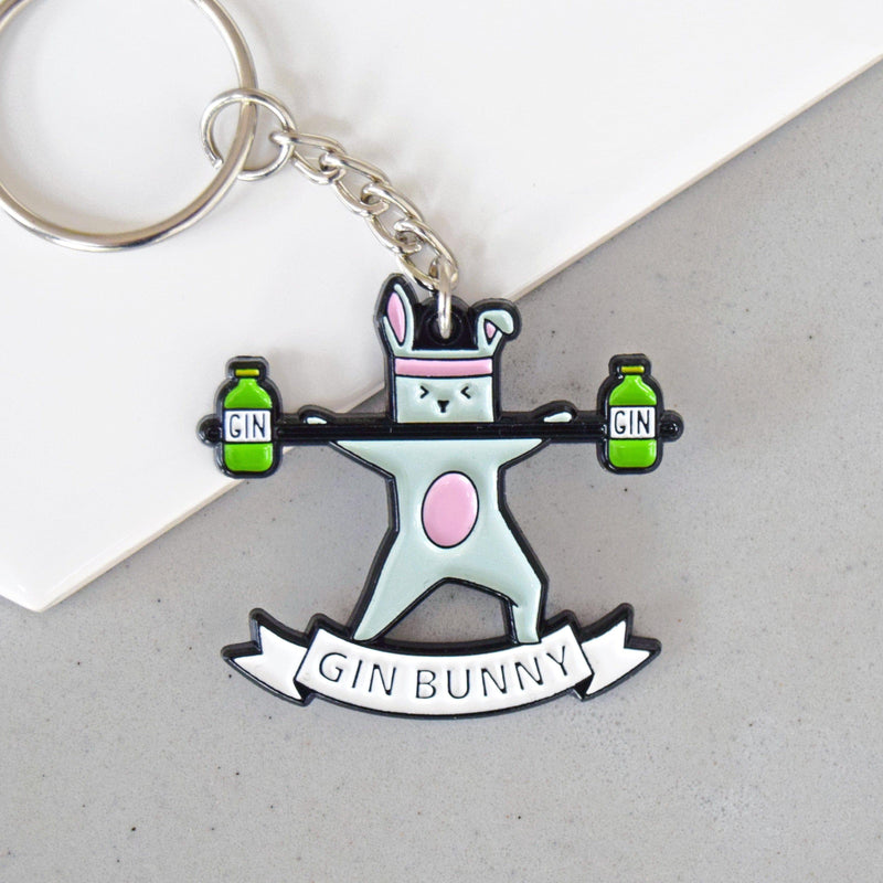 'Gin Bunny' Gin Keyring Keyring Of Life & Lemons 