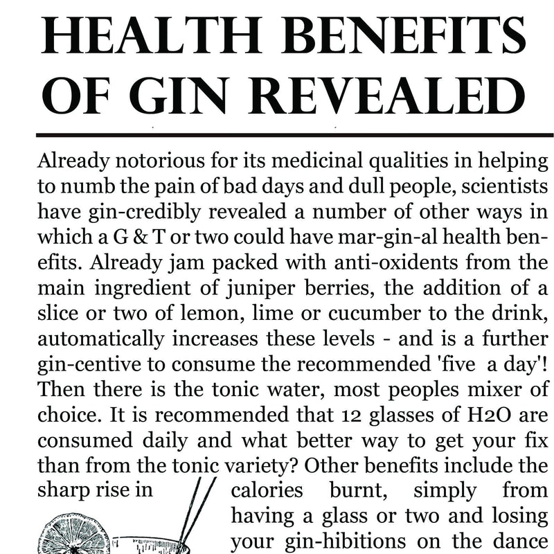 Personalised Newspaper Gin Print Personalised Prints Of Life & Lemons 