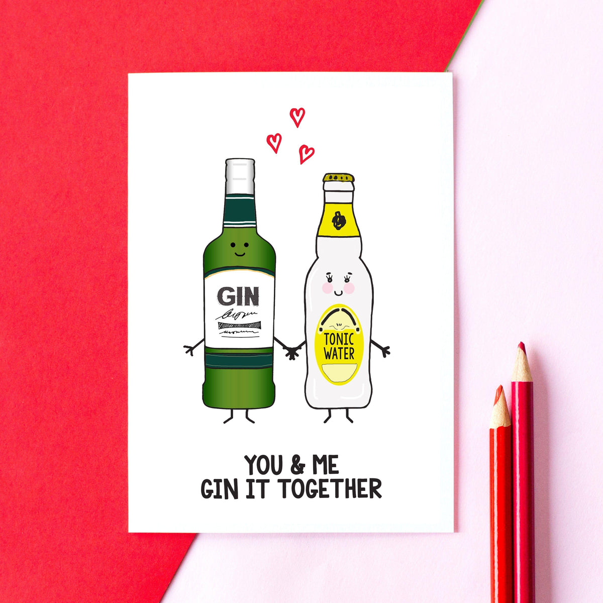 'Gin It Together' Valentine's Card Cards for your Other Half Of Life & Lemons 