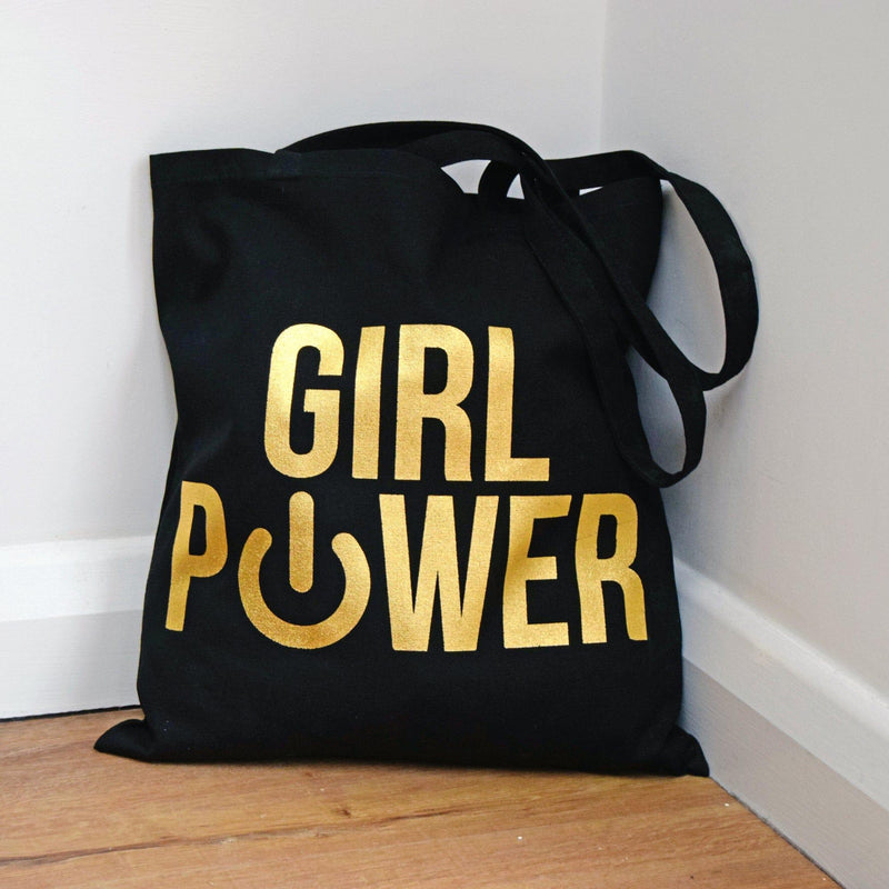 'Girl Power' Gold Foil Tote Bag Tote Bag Of Life & Lemons 