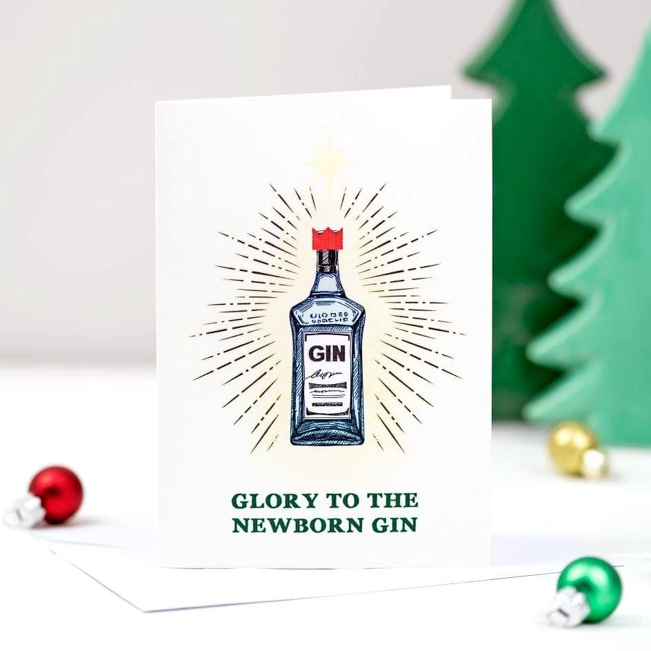 'Glory to the Newborn Gin' Christmas Card Christmas Cards Of Life & Lemons 