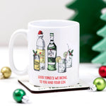 'Good Tonics We Bring' Gin Christmas Mug Mug Of Life & Lemons 