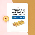 Funny Vegan Sausage Roll Valentine's Card Cards for your Other Half Of Life & Lemons 