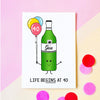 'Life BeGINS at 40!' Funny Gin 40th Birthday Card Birthday Cards Of Life & Lemons 