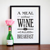 'A Meal Without Wine' Print General Prints Of Life & Lemons 