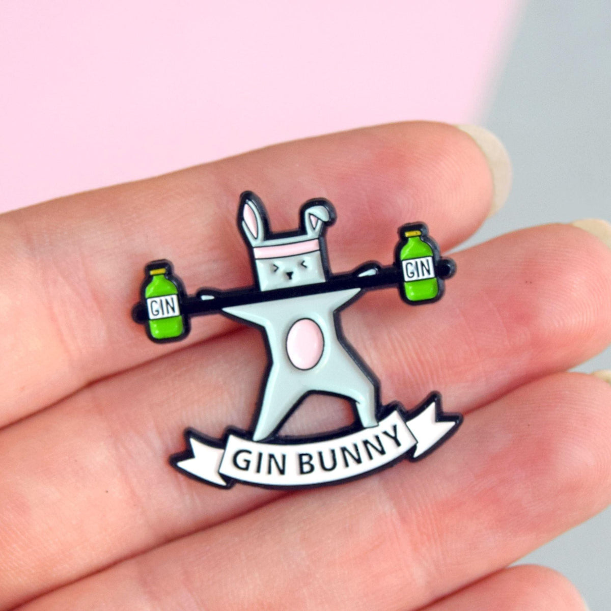 'Gin Bunny' Enamel Pin Badge Enamel Pin Badge Of Life & Lemons 