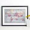 Personalised Love Quote Map Print Map Prints Of Life & Lemons 