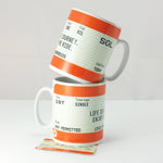 'Life is a Journey' Train Ticket Mug Mug Of Life & Lemons 