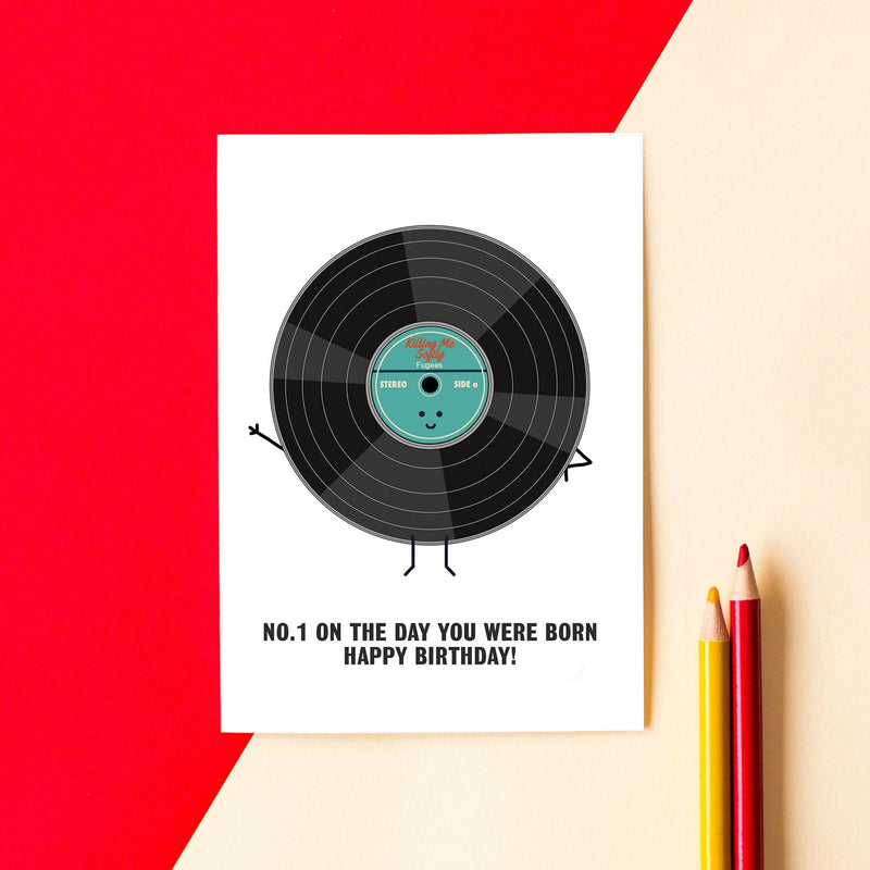 Custom Birthday Card featuring the song that was number one on the day they were born