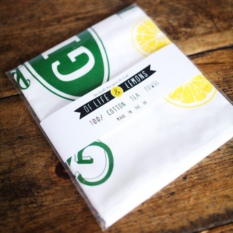 Funny Gin Tea Towel Tea Towel Of Life & Lemons 