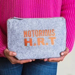 Funny 'Notorious H.R.T' Felt Pouch Felt Pouch Of Life & Lemons 