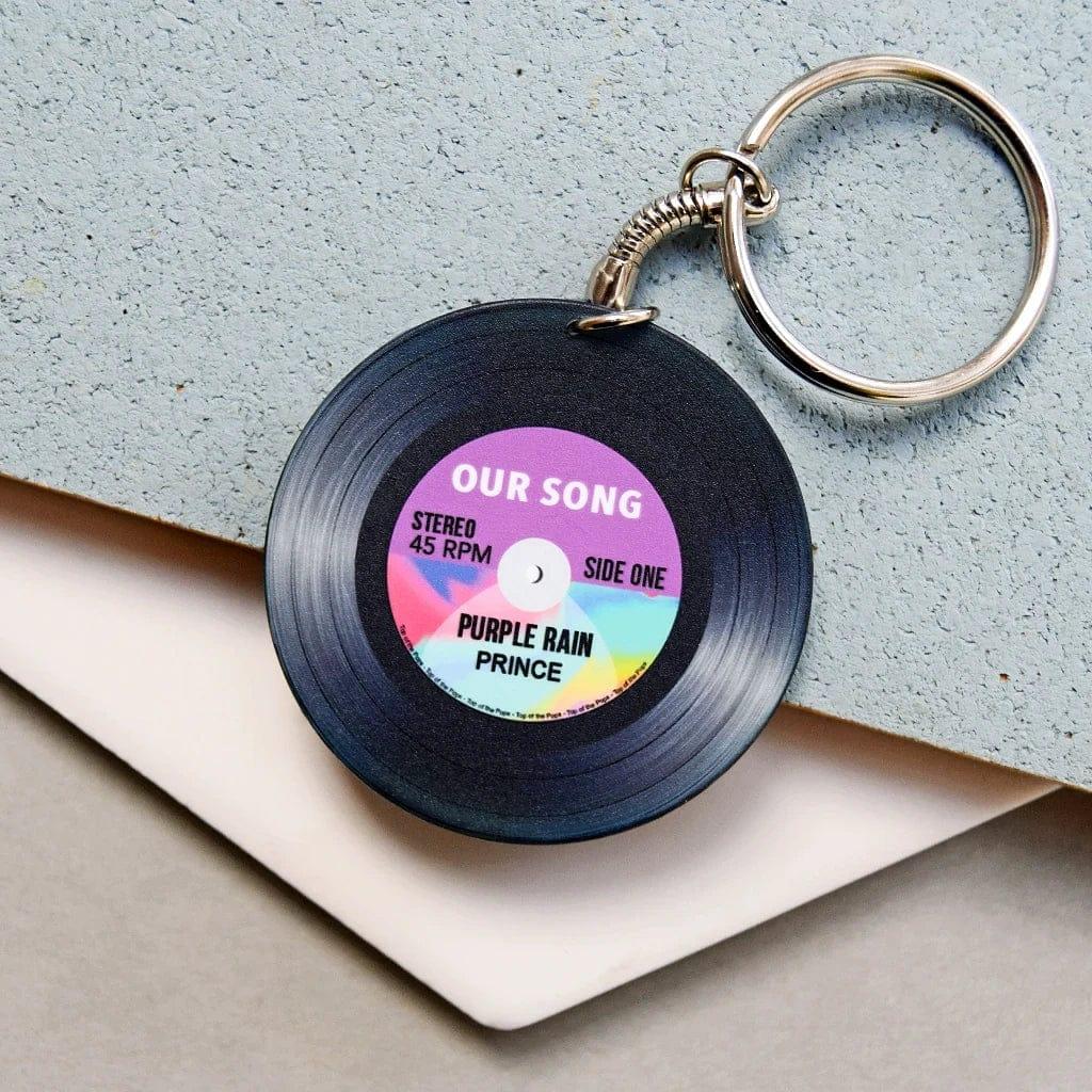 'Our Song' Personalised Vinyl Record Keyring Personalised Keyring Of Life & Lemons 