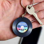 'Our Song' Personalised Vinyl Record Keyring Personalised Keyring Of Life & Lemons 