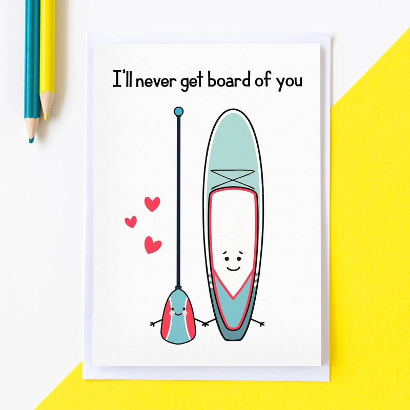 Romantic Stand Up Paddle Board Card Cards for your Other Half Of Life & Lemons 