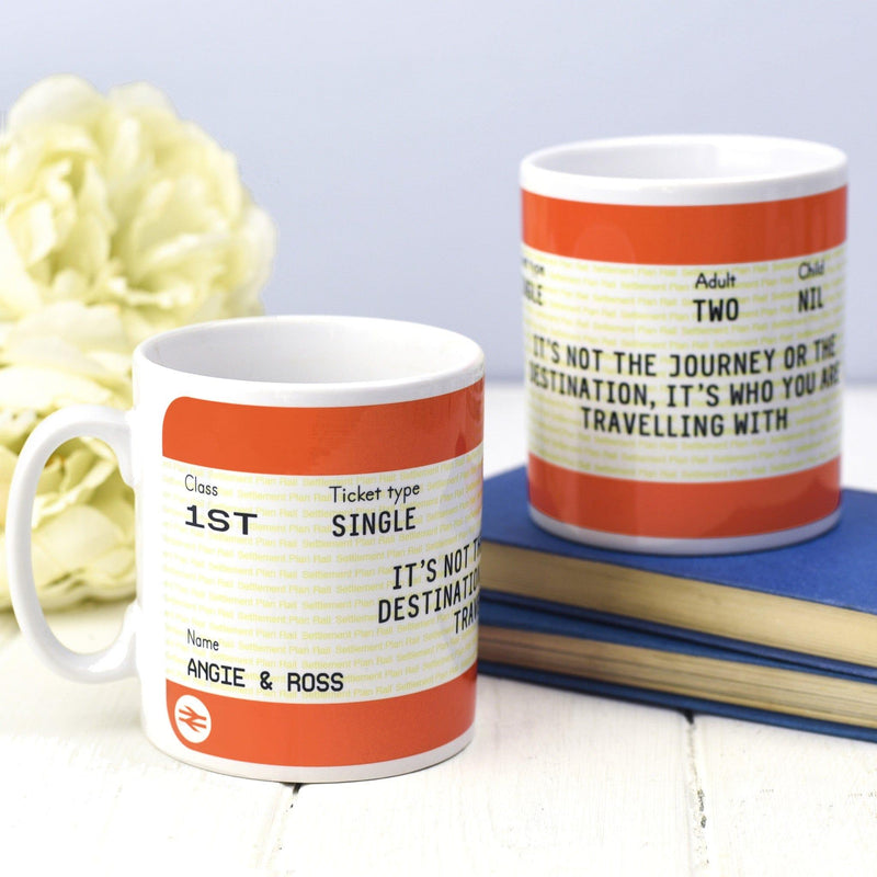 Personalised Train Ticket Mug Personalised Mug Of Life & Lemons 