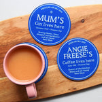 Personalised 'Blue Plaque' Glass Coaster Coaster Of Life & Lemons® 