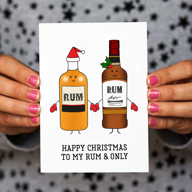 'Rum & Only' Christmas Card for Partner Christmas Cards Of Life & Lemons 