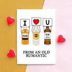 Funny Rum Valentine's Card Cards for your Other Half Of Life & Lemons 