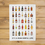Ideal for rum lovers, we've turned the best selling rums into characters and put them all on this tea towel