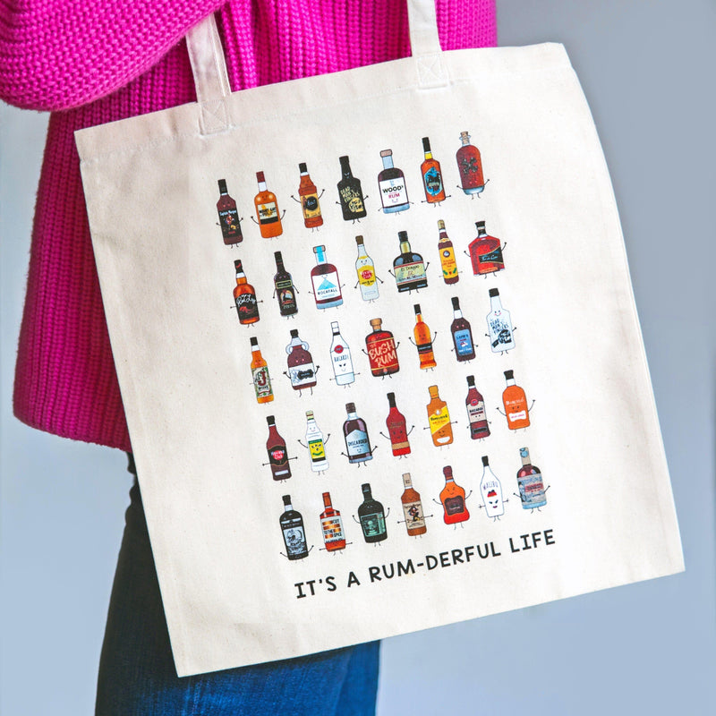 Ideal for rum lovers, we've turned the best selling rums into characters and put them all on this tote bag