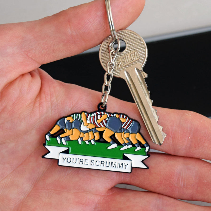 'You're Scrummy' Funny Rugby Keying Keyring Of Life & Lemons 