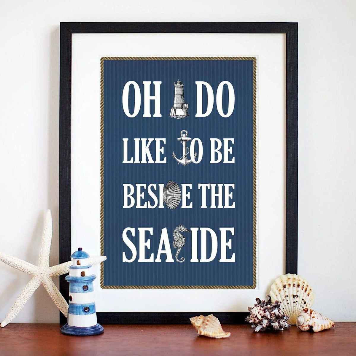 Nautical Seaside Print General Prints Of Life & Lemons 