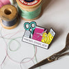 'Thready, Steady, Sew!' Enamel Pin Badge Enamel Pin Badge Of Life & Lemons 