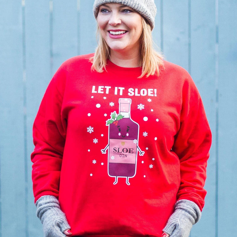 Funny Sloe Gin Christmas Jumper Sweatshirt Of Life & Lemons 