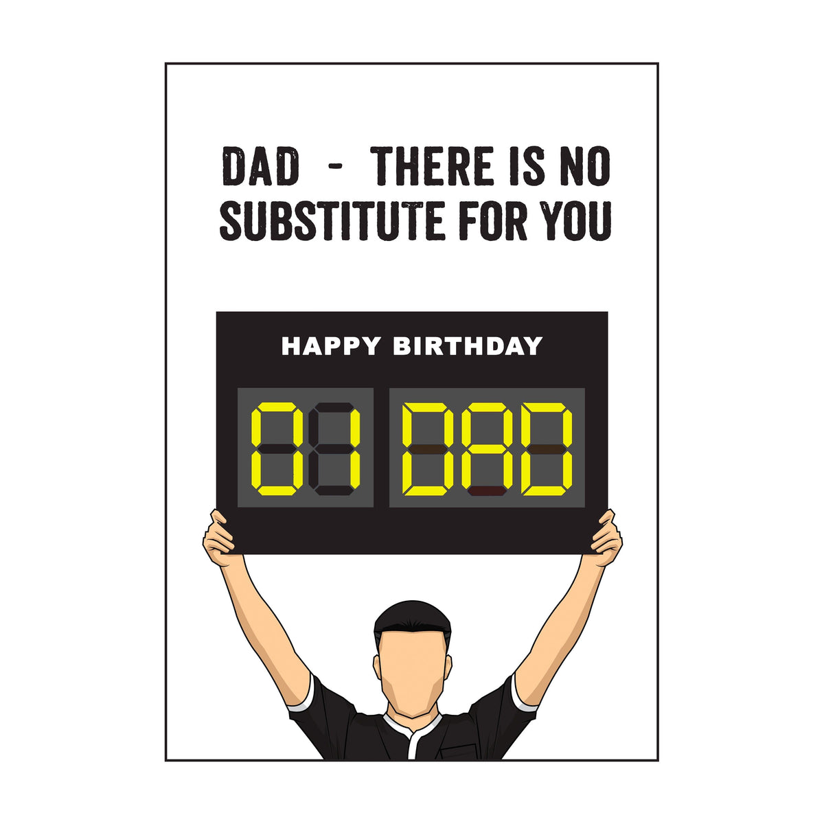 'No Substitute' Football Birthday Card for Dad Cards for Dad Of Life & Lemons 