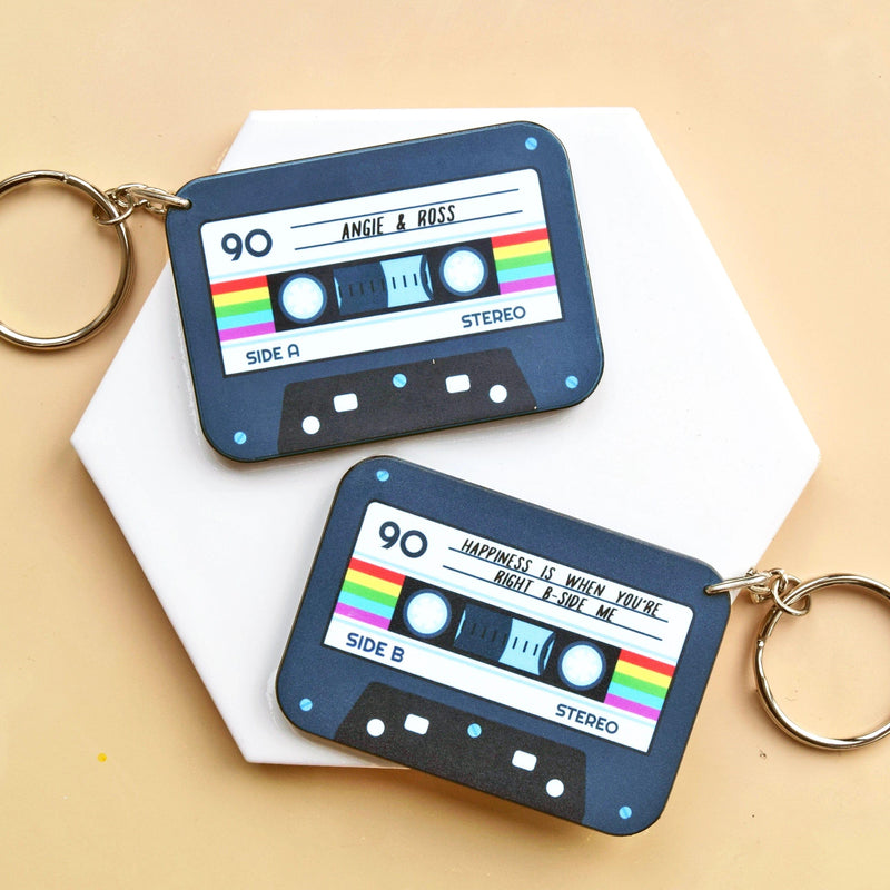 Personalised Cassette Tape Keyring Personalised Keyring Of Life & Lemons 