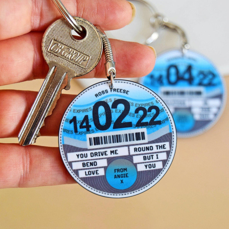 Personalised Tax Disc Keyring Personalised Keyring Of Life & Lemons 