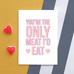 Funny Vegan Valentine's Card Cards for your Other Half Of Life & Lemons 