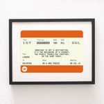 Personalised Train Ticket Wedding Print Train Ticket Prints Of Life & Lemons 