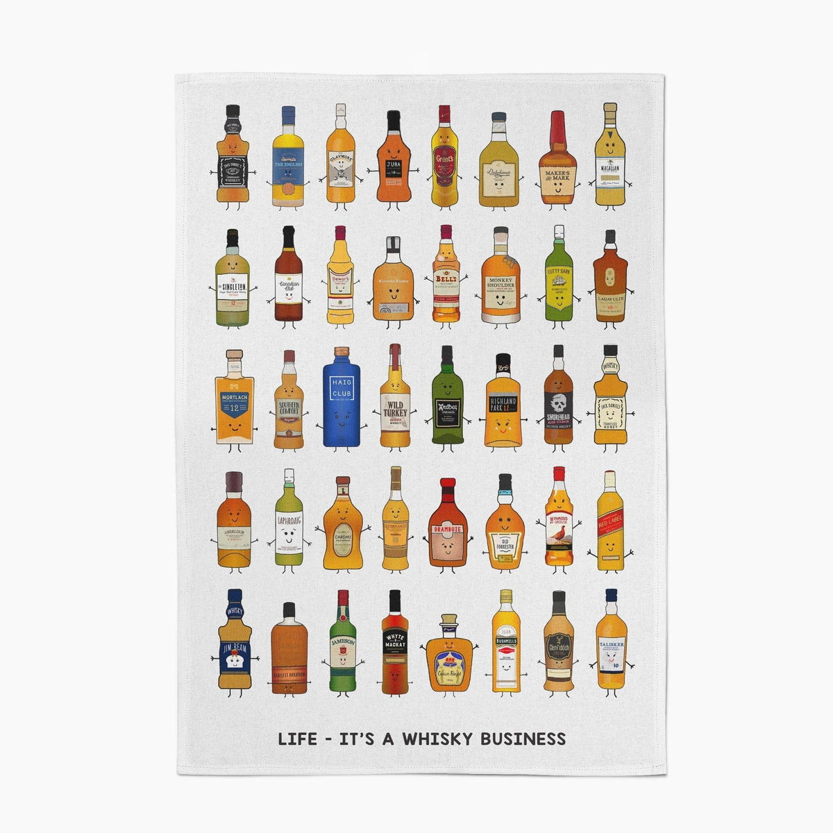 'Whisky Business' Whisky Montage Tea Towel Tea Towel Of Life & Lemons 