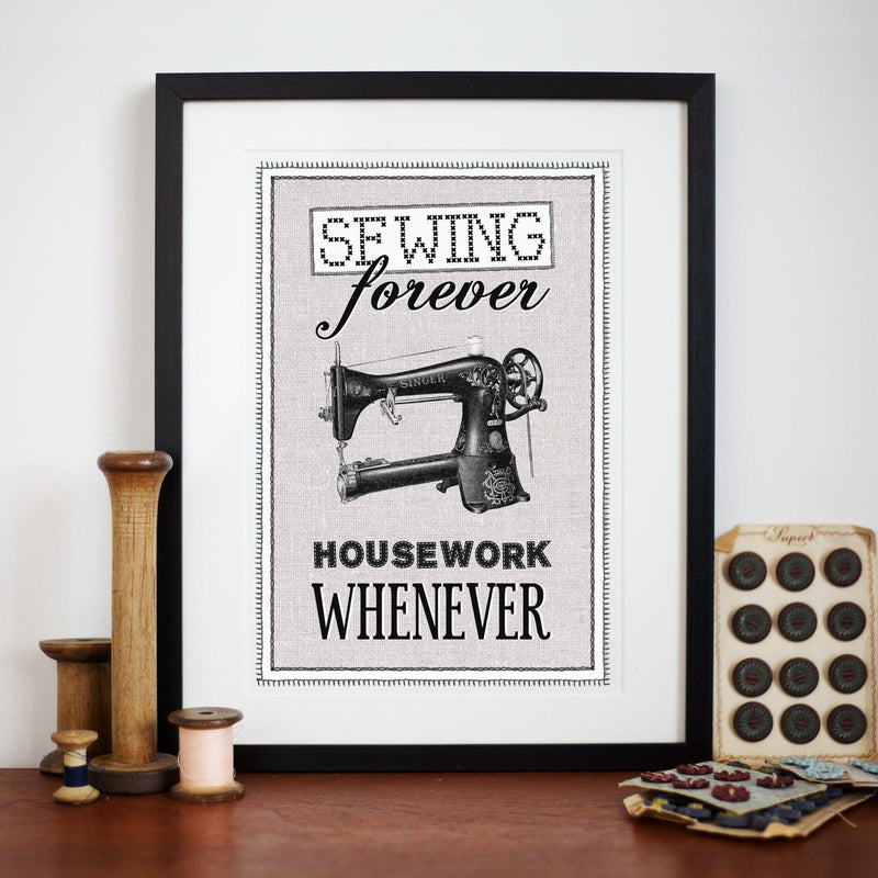 Vintage Sewing Quote Print General Prints Of Life & Lemons 