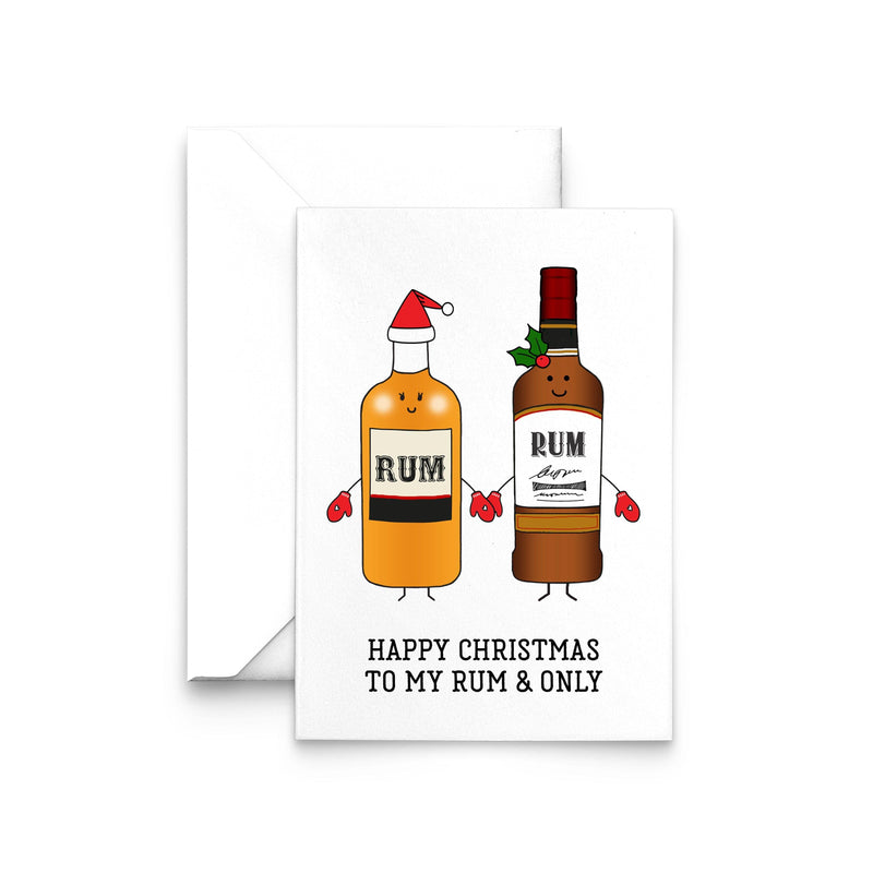 'Rum & Only' Christmas Card for Partner Christmas Cards Of Life & Lemons 