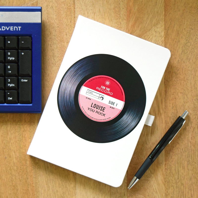 'You Rock' Personalised Vinyl Record Notebook Notebook Of Life & Lemons 